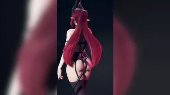 Cute demon in sexy dessou