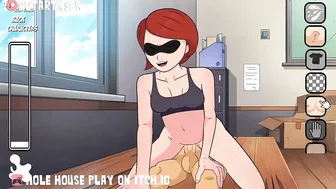 ElastiGirl Helen Parr Riding Reverse Cowgirl Fingering Masturbation In Shower - Hole House