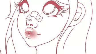 girl blowjob sucking 2d animation