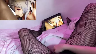 Nerd Kawaii Girl Masturbates to Genshin Impact Hentai♡ (Compilation, Reaction to)