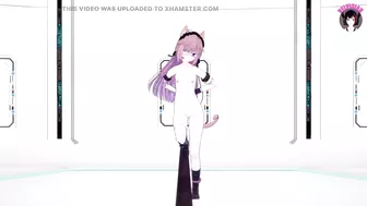 Cute Neko Girl Dancing + Gradual Undressing (3D HENTAI)