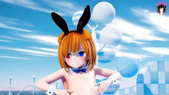 Cute Teen With Huge Tits Dancing In Bunny Suit With Black Stockings (3D HENTAI)