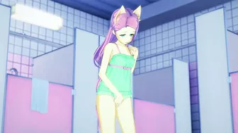 "The shower room was empty, so Fluttershy has some fun~!" MLP Animation with Voice Acting~!