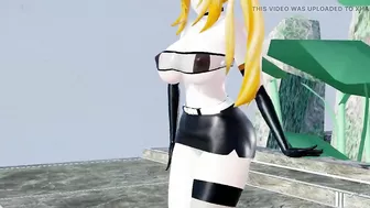 Mirai Akari Sex and Dance Hentai Vtuber Blonde Girl Big Boobs Mmd 3D Orange Boots Color Edit Smixix