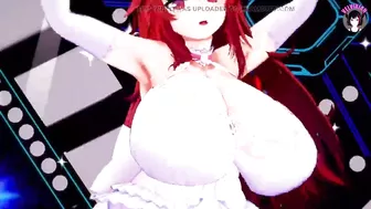 Sexy Demon Girl With Gigantic Tits Dancing In Sexy White Dress (3D HENTAI)