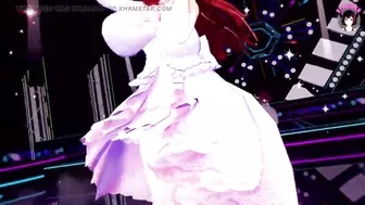 Sexy Demon Girl With Gigantic Tits Dancing In Sexy White Dress (3D HENTAI)