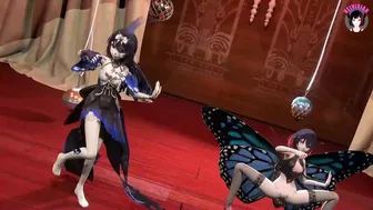 2 Sexy Girls Dancing + Sex With Insect (3D HENTAI)