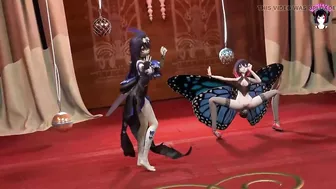 2 Sexy Girls Dancing + Sex With Insect (3D HENTAI)