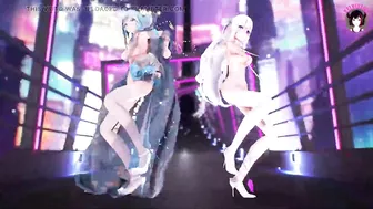 Emilia x Miku - Sexy Dance (3D HENTAI)