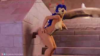 Carmelita the Fox is trying to catch that SSD (super suckable dick )