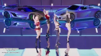 [MMD] BlackPink - Shut Down Ahri Seraphine Kaisa Evelynn Sexy Kpop Dance League of Legends KDA