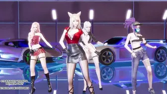 [MMD] BlackPink - Shut Down Ahri Seraphine Kaisa Evelynn Sexy Kpop Dance League of Legends KDA