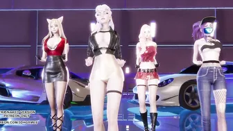 [MMD] BlackPink - Shut Down Ahri Seraphine Kaisa Evelynn Sexy Kpop Dance League of Legends KDA