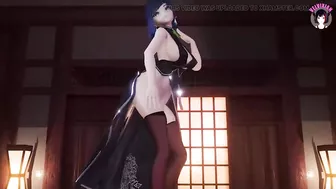 Genshin Impact - Yelan - Dancing In Sexy Dress And Stockings (3D HENTAI)