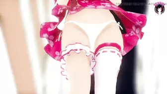 Megu Megu - Sexy Dance + Public Gradual Undressing (3D HENTAI)