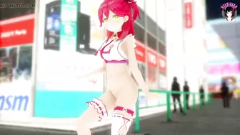 Megu Megu - Sexy Dance + Public Gradual Undressing (3D HENTAI)