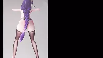 Genshin Impact - Thick Raiden In Sexy Shorts And Stockings Dancing (3D HENTAI)