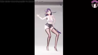 Genshin Impact - Thick Raiden In Sexy Shorts And Stockings Dancing (3D HENTAI)