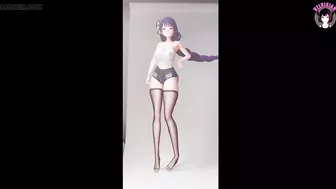 Genshin Impact - Thick Raiden In Sexy Shorts And Stockings Dancing (3D HENTAI)