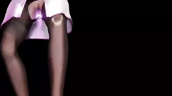 Genshin Impact. Dance in Sexy Pantyhose and Bottom Camera Angle