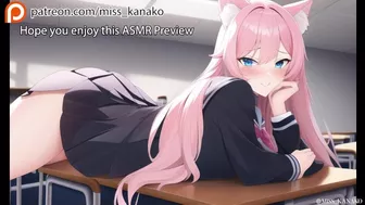 [ASMR Audio & Video] Catgirl Student needs help studying she repays you!