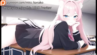 [ASMR Audio & Video] Catgirl Student needs help studying she repays you!