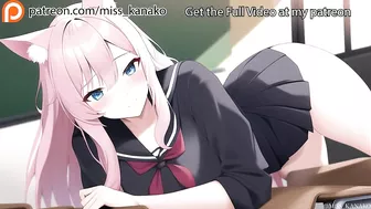 [ASMR Audio & Video] Catgirl Student needs help studying she repays you!