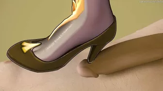 3D Footjob Shoejob Animation Genshin