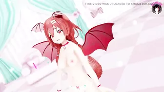 Inugami - Vtuber Sexy Teen Dancing + Gradual Undressing (3D HENTAI)