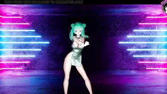 Sexy Miku In Hot Chinese Dress Dancing + Gradual Undressing (3D HENTAI)