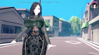 Tomoe - Sexy MILF In Tight Dress Dancing + Gradual Undressing (3D HENTAI)