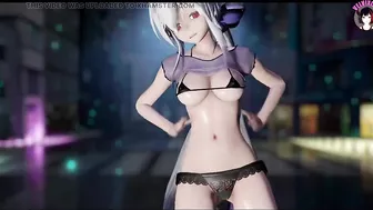 Haku Dancing In Sexy Short Skirt + Gradual Undressing (3D HENTAI)