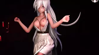 Haku - Dancing In Sexy Dress & Hot Lingerie + Gradual Undressing (3D HENTAI)