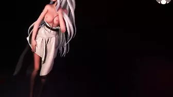 Haku - Dancing In Sexy Dress & Hot Lingerie + Gradual Undressing (3D HENTAI)