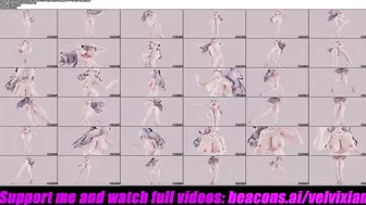 THICK Haku Hot Dance In Sexy White Lingerie - Pussy Angle (3D HENTAI)