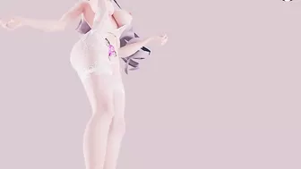 THICK Haku Hot Dance In Sexy White Lingerie - Pussy Angle (3D HENTAI)