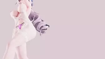 THICK Haku Hot Dance In Sexy White Lingerie - Pussy Angle (3D HENTAI)