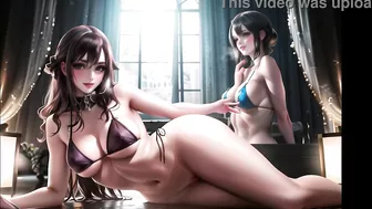 Sexy Anime Girls With Bikini Showing Ass and Pussy (with pussy masturbation ASMR sound!) Uncensored Hentai