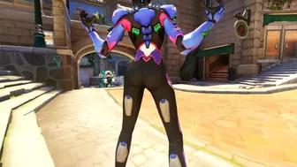 Dva gets double penetrated by Genji and Reinhardt