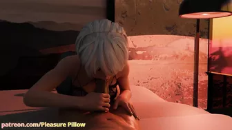 sweet blowjob on the bed