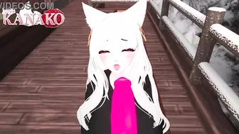 CATGIRL gives SLOPPY BJ for a very GOOD BOY!!! WEARING HOODIE BJ!!!!