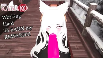 CATGIRL gives SLOPPY BJ for a very GOOD BOY!!! WEARING HOODIE BJ!!!!