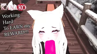 CATGIRL gives SLOPPY BJ for a very GOOD BOY!!! WEARING HOODIE BJ!!!!