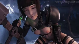 Yuffie and kisaragi ( final fantasy ) have a blowjob and fuck