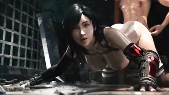 Tifa ( final fantasy ) have sex in doggy position and jerks her big boobs