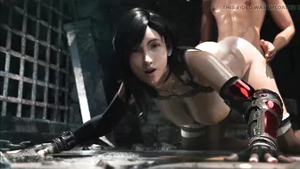 Tifa ( final fantasy ) have sex in doggy position and jerks her big boobs