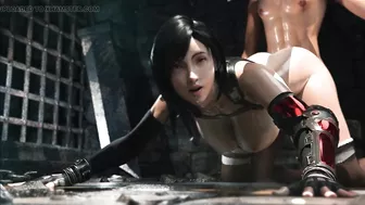 Tifa ( final fantasy ) have sex in doggy position and jerks her big boobs