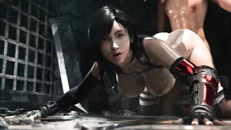 Tifa ( final fantasy ) have sex in doggy position and jerks her big boobs