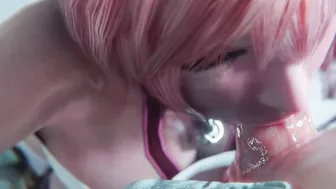 Serah Farron ( final fantasy ) make a beautiful blowjob