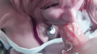 Serah Farron ( final fantasy ) make a beautiful blowjob